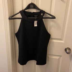 New w/ tags Ann Taylor sleeveless shirt black L
